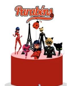 Topo de Bolo Ladybug