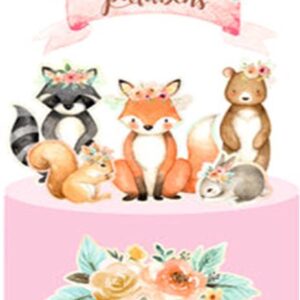 Topo Para Bolo Animais do Bosque