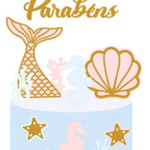 Topo Para Bolo Sereia