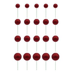 Topo bolo bolas vermelho 20u.