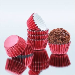 Forminhas brigadeiro vermelha 100u.