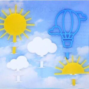 Topo Bolo Sol 5 Peças