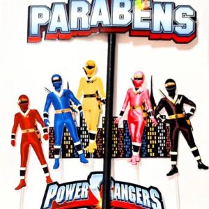 Topo de Bolo Power Rangers