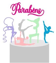 Topo Bolo Ginástica 6un.