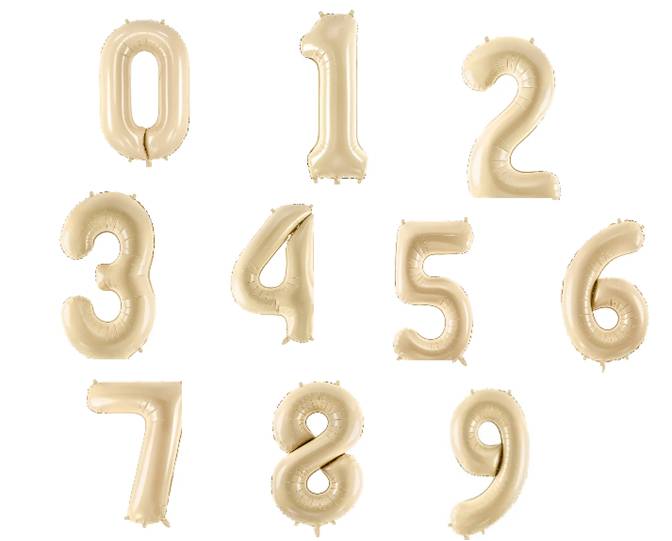 Balões Números Creme 72cm